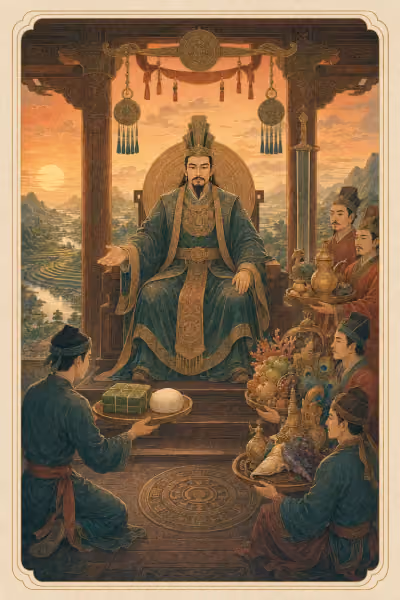 Lá Justice trong bộ Hường Đông Tarot — tranh đang được vẽ lại theo bản Art Direction 2.1