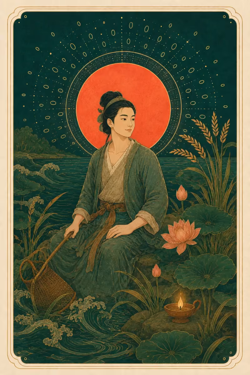 Tranh chân dung Chử Đồng Tử